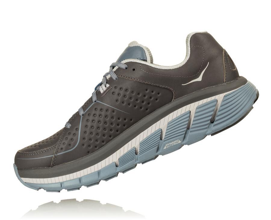 Hoka One One ランニングシューズ レディース ブラウン - Gaviota レザー - KY1079426